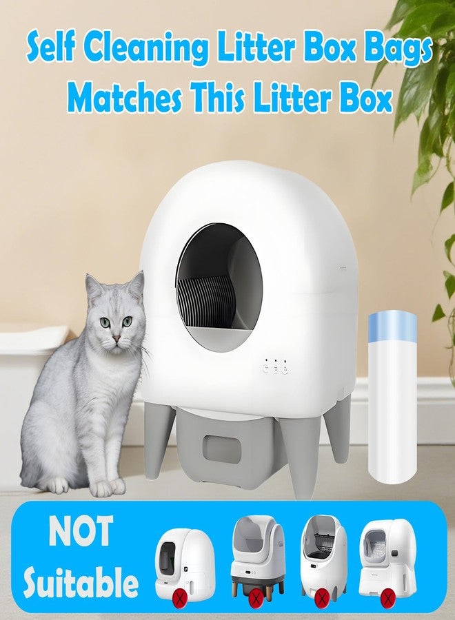 LoopTime Cat Litter Bags 120 Count, 26.37"X15.74" Drawstring Close Litter Box Liners for Automatic Litter Box,Thick Cat Poop Bags,Easy to Clean,Heavy Duty Robot Bag for Self-Cleaning Box - Image 2
