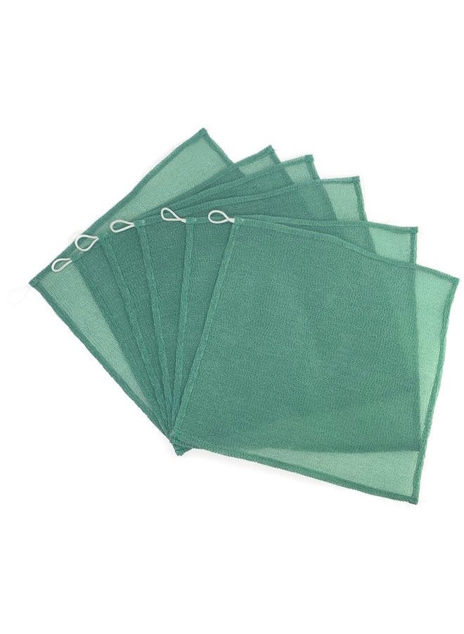Mr.Cui'shop 6 قطع/طقم 12"×12" قماش استحمام نايلون مقشر - منشفة سحرية للاستحمام للجسم - فرك للاستحمام - إزالة الجلد الميت - رائع للعناية بالبشرة في الحمام - Image 1