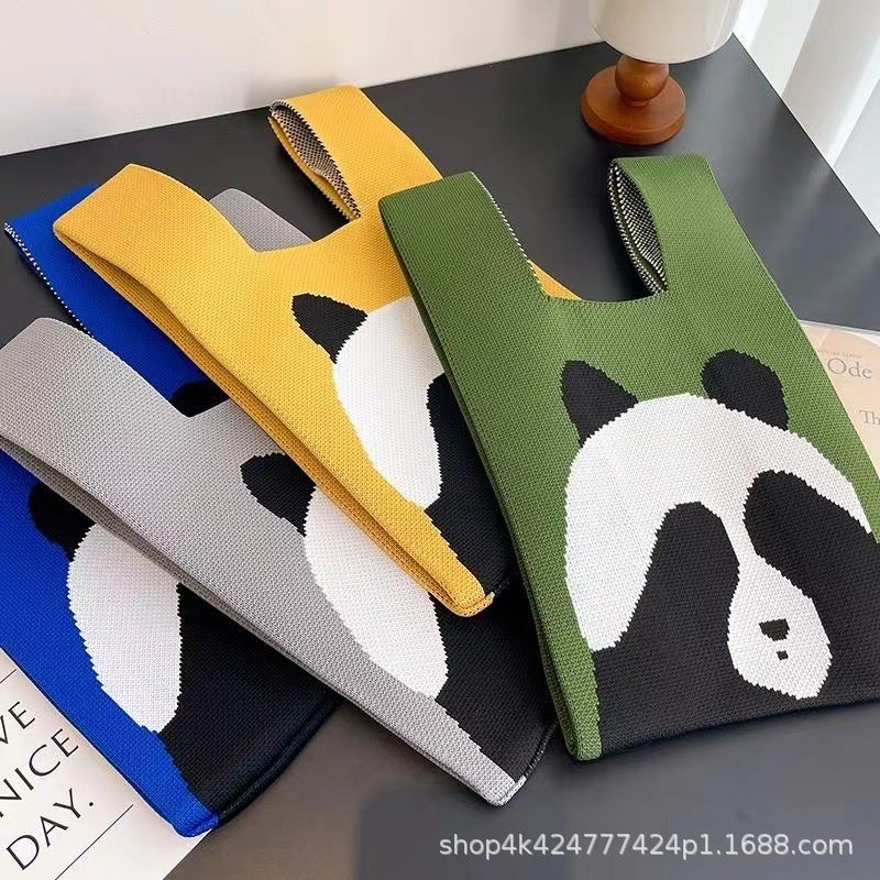 Cute Panda Print Women's Shopper Tote Bag - Image 2