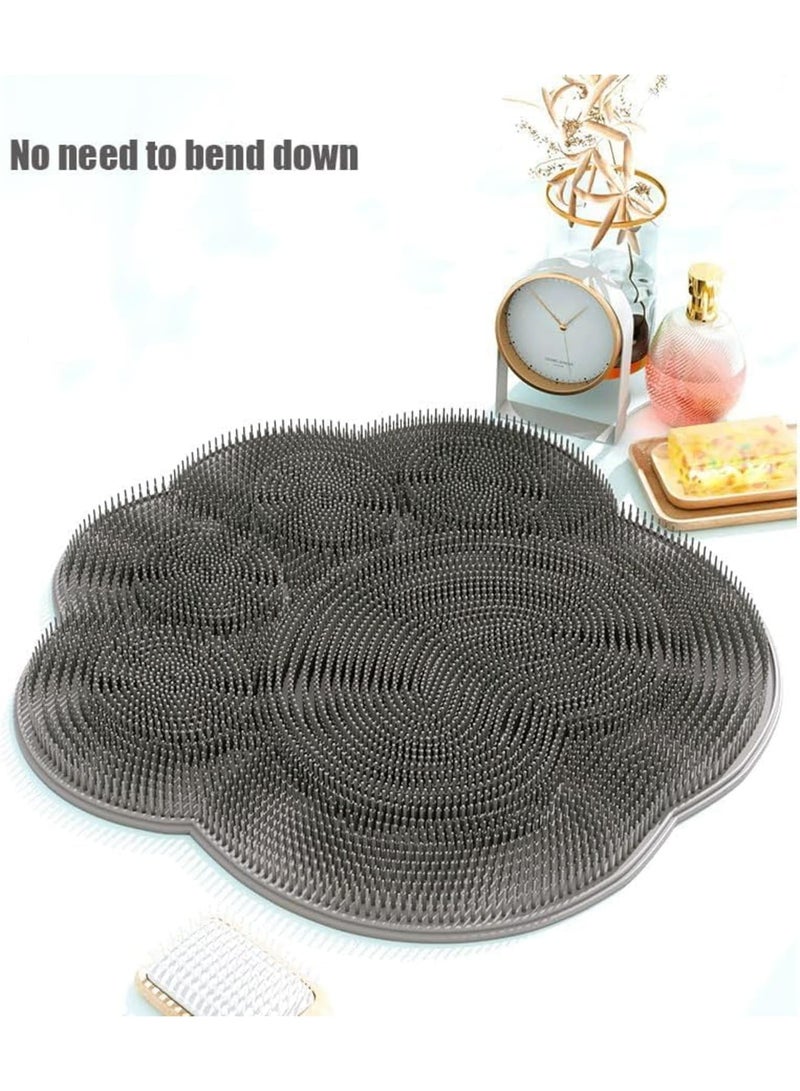 SYOSI Foot Massager for Shower, Foot Cleaner and Scrubber Mat with Non Slip Suction Cups for Dead Skin Removal and Relaxation, Spa Foot Brush for Men and Women, Bathroom or Shower, Gray - Image 5