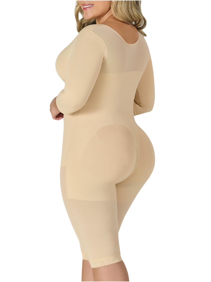 MD M&D Fajas Colombianas Post Surgery Tummy Tuck Compression Garment for Women BBL Faja Beige 2XL - Image 2