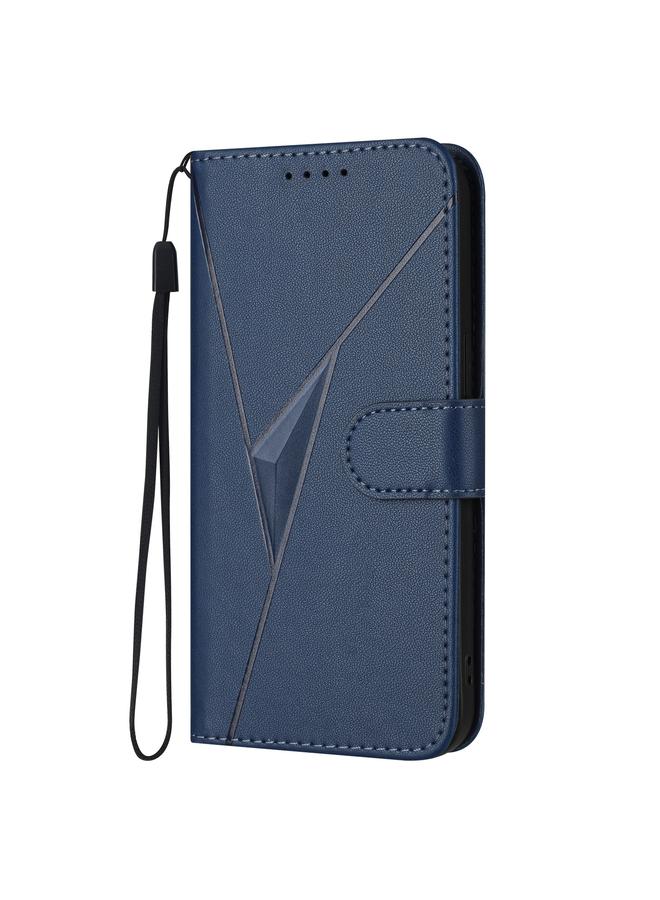 S-TOP Case For Realme 12 Pro+ Triangle Pattern Buckle Clasp Leather Phone Case - Image 2