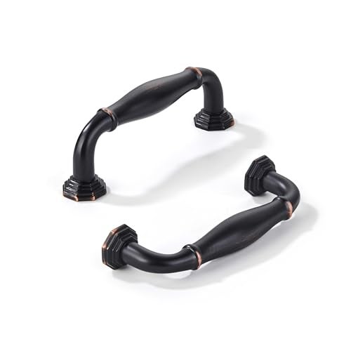 khtumeware 10 Pack 3 Inch76mm Oil Rubbed Bronze Cabinet Pulls Vintage Cabinet Handles Heavy Duty Solid Cabinet Hardware for Cupboard Drawer Pulls Dresser Handle - Image 1