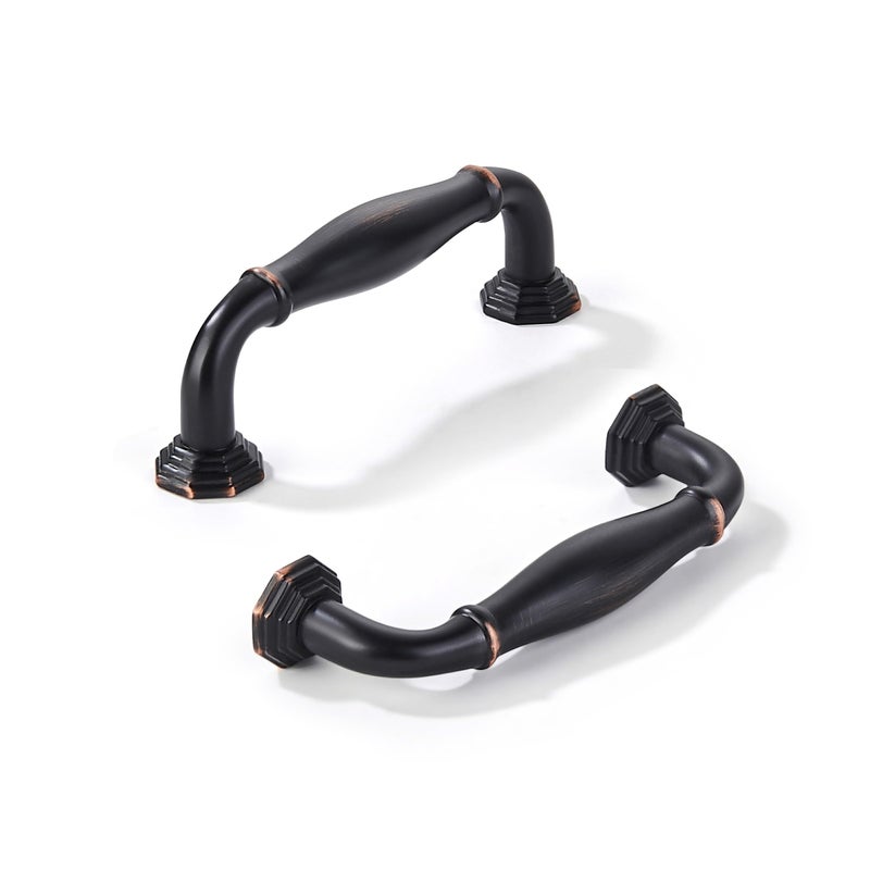 khtumeware 10 Pack 3 Inch76mm Oil Rubbed Bronze Cabinet Pulls Vintage Cabinet Handles Heavy Duty Solid Cabinet Hardware for Cupboard Drawer Pulls Dresser Handle - Image 2