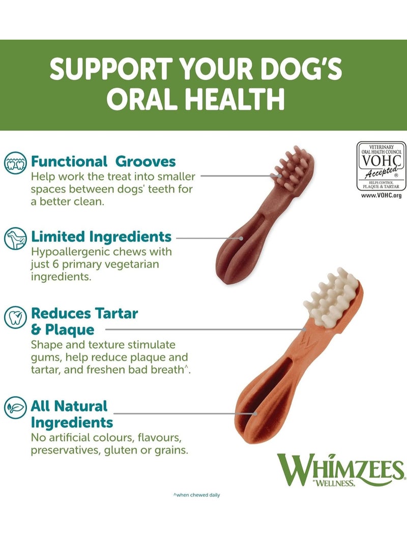 ويمزيس مجموعة متنوعة من مكافآت الأسنان اليومية للكلاب من WHIMZEES، خالية من الحبوب الطبيعية، 14 عبوة كبيرة، درجة 840 جم - Image 4