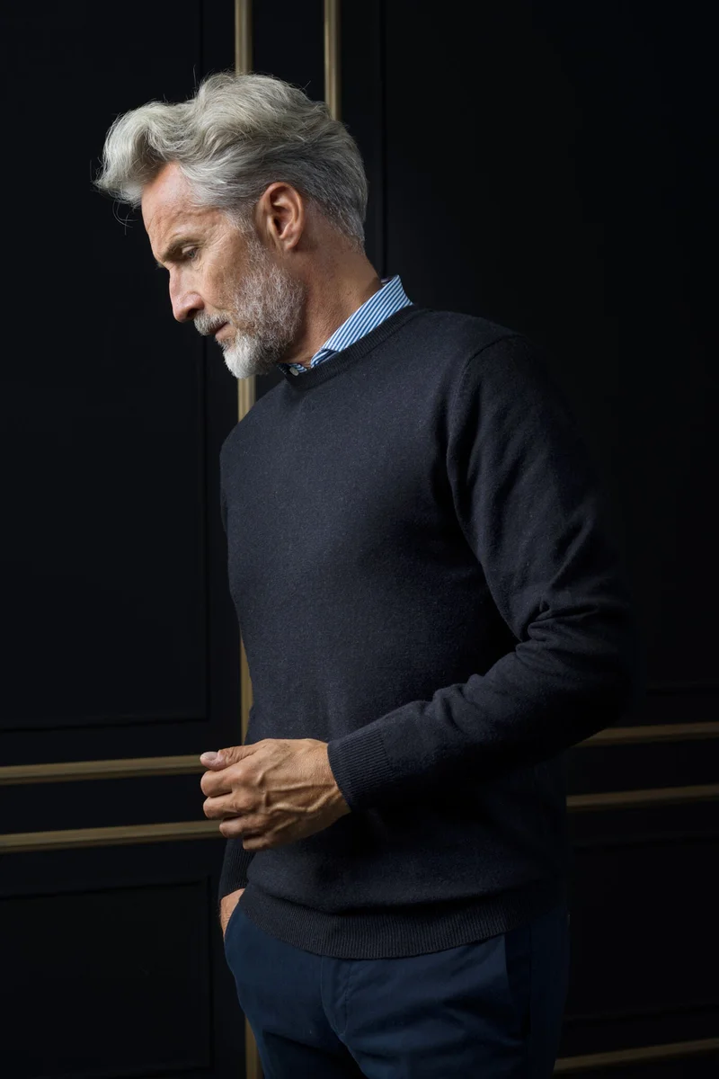 Round neck sweater - Midnight