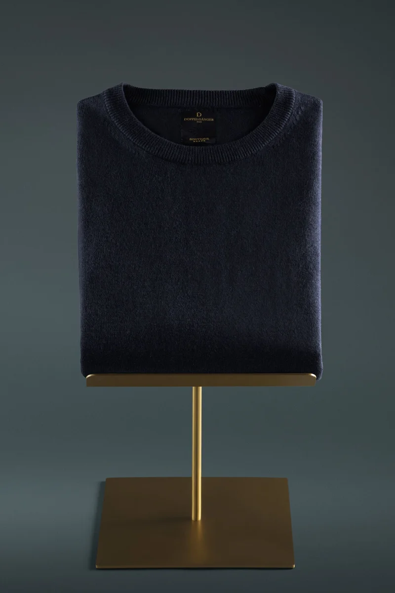 Doppelganger Blue Round neck sweater - Midnight for Men | Best Price UAE