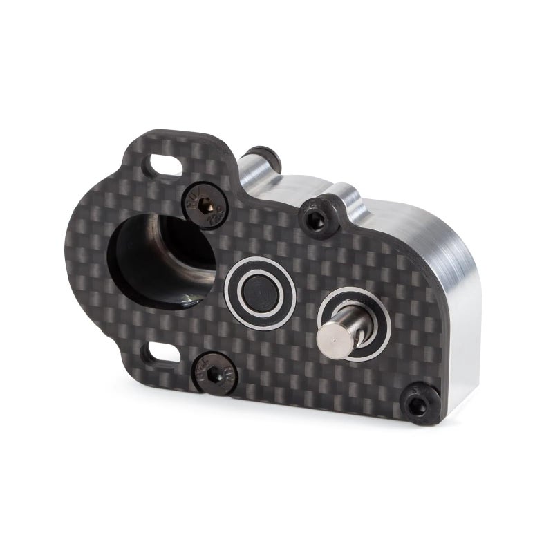 CobraCrawler Ultralight Portal Transmission,48Pitch Tiny Gearbox,Machined Ultralight Portal Transmission Tiny Gearbox with Slipper Pad for 1/10 LCG Chassis Cheater Rigs Capra SCX10 III AR45(Silver) - Image 3