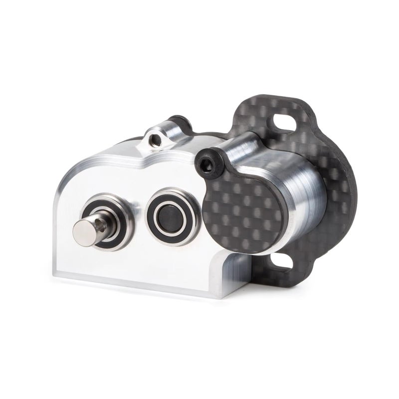 CobraCrawler Ultralight Portal Transmission,48Pitch Tiny Gearbox,Machined Ultralight Portal Transmission Tiny Gearbox with Slipper Pad for 1/10 LCG Chassis Cheater Rigs Capra SCX10 III AR45(Silver) - Image 2