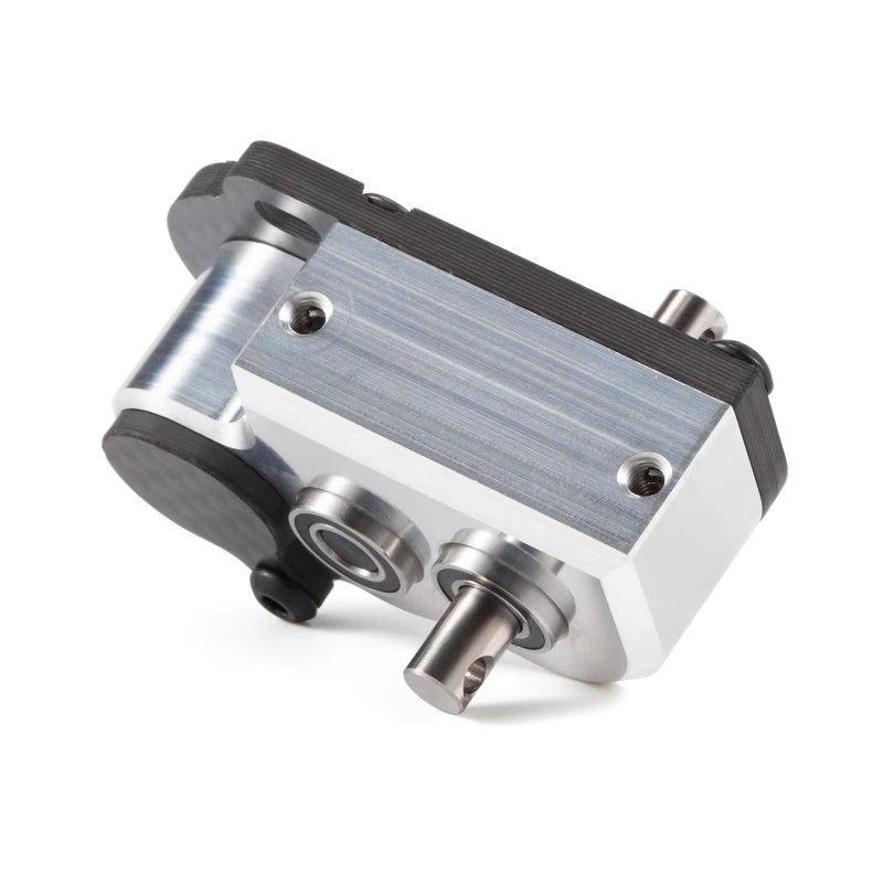 CobraCrawler Ultralight Portal Transmission,48Pitch Tiny Gearbox,Machined Ultralight Portal Transmission Tiny Gearbox with Slipper Pad for 1/10 LCG Chassis Cheater Rigs Capra SCX10 III AR45(Silver) - Image 4