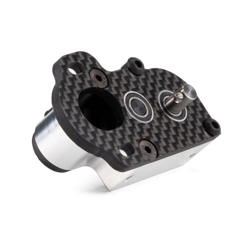 CobraCrawler Ultralight Portal Transmission,48Pitch Tiny Gearbox,Machined Ultralight Portal Transmission Tiny Gearbox with Slipper Pad for 1/10 LCG Chassis Cheater Rigs Capra SCX10 III AR45(Silver) - Image 5