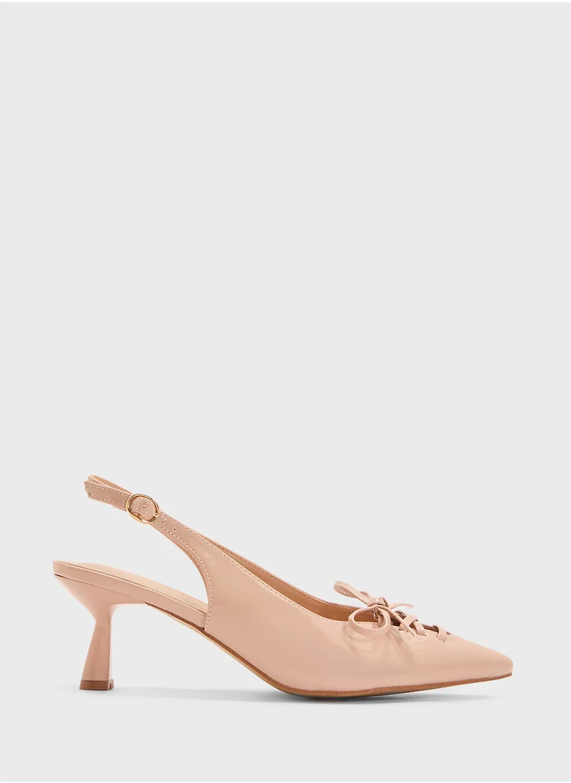 Andarina Heeled Pointed Sling Back Pump