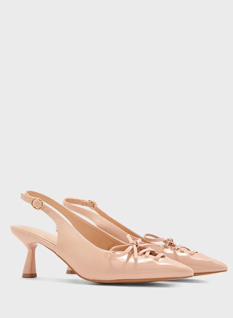 Andarina Heeled Pointed Sling Back Pump