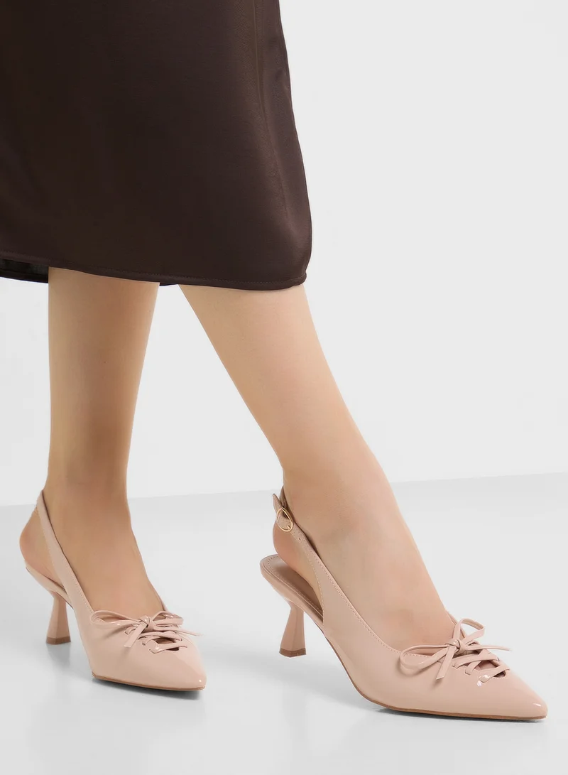 Andarina Heeled Pointed Sling Back Pump