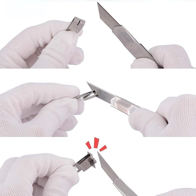 9mm Heavy Duty Snap-Off Blade Utility Knife – Precision Cutter for Cardboard, Paper, Plastic and Craft Projects, Retractable Blade Box Cutter with Secure Lock, Durable Cutting Tool for Office, Warehouse and DIY Use - Image 5