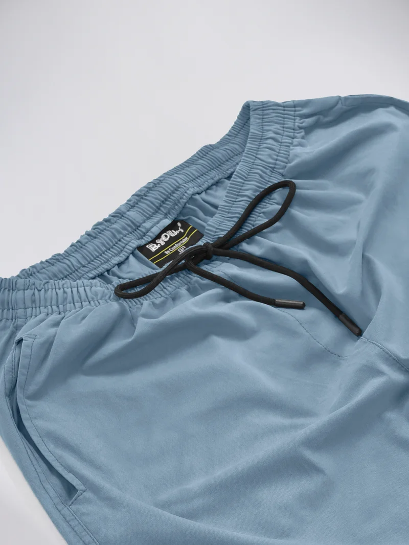 Beyoung Smoky Blue Cotton Cargo Joggers