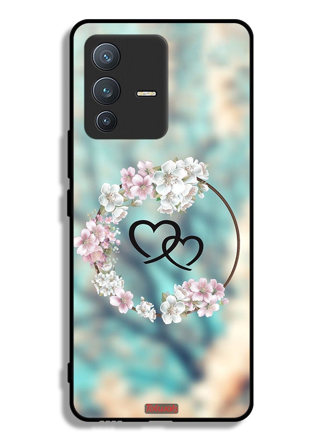 Tolwak Vivo V23 Pro 5G Protective Case Cover Hearts In Ring Art - Image 1