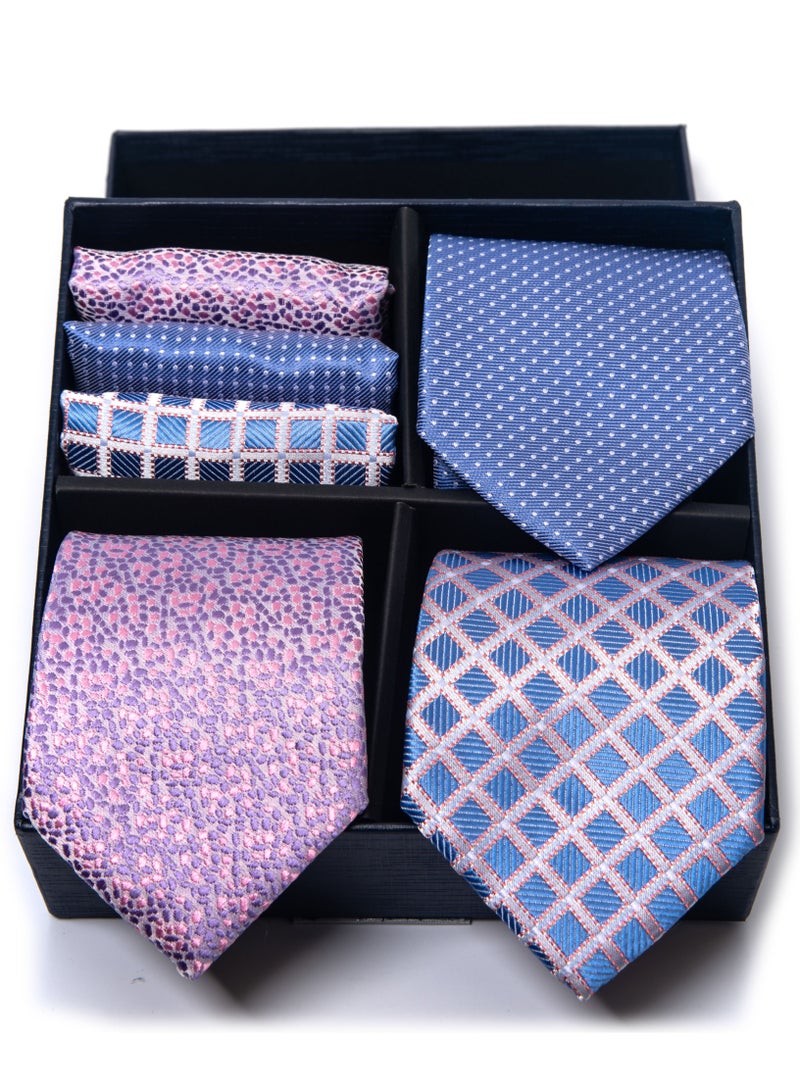 Fashionable Patterned Neckties And Kerchiefs Suit