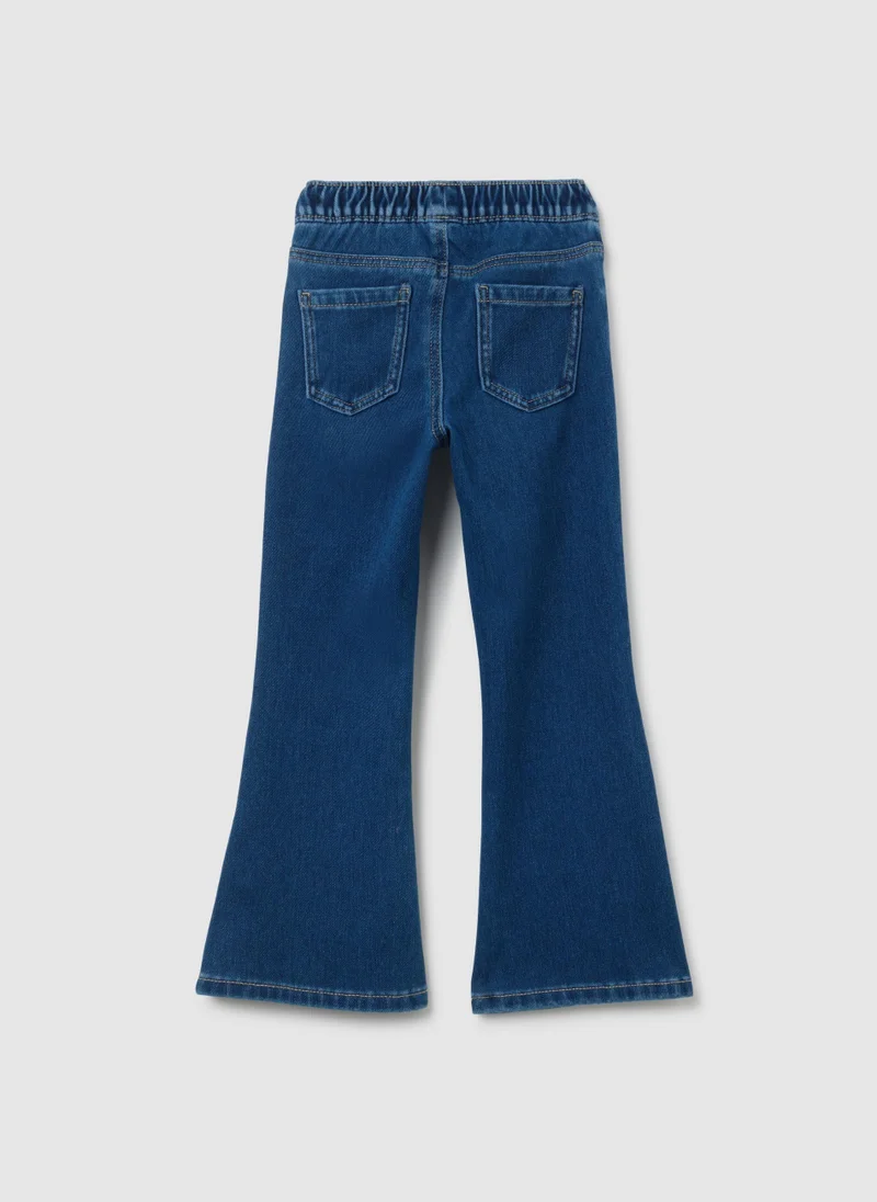 او في اس جينز ضيق أزرق قطني للبنات من أو في إس