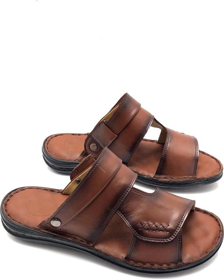 Derilax Genuine Leather Full Orthopedic Massage Men's Slippers  - Image 2