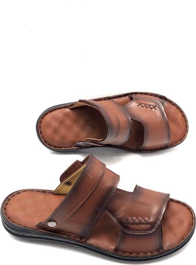 Derilax Genuine Leather Full Orthopedic Massage Men's Slippers  - Image 3