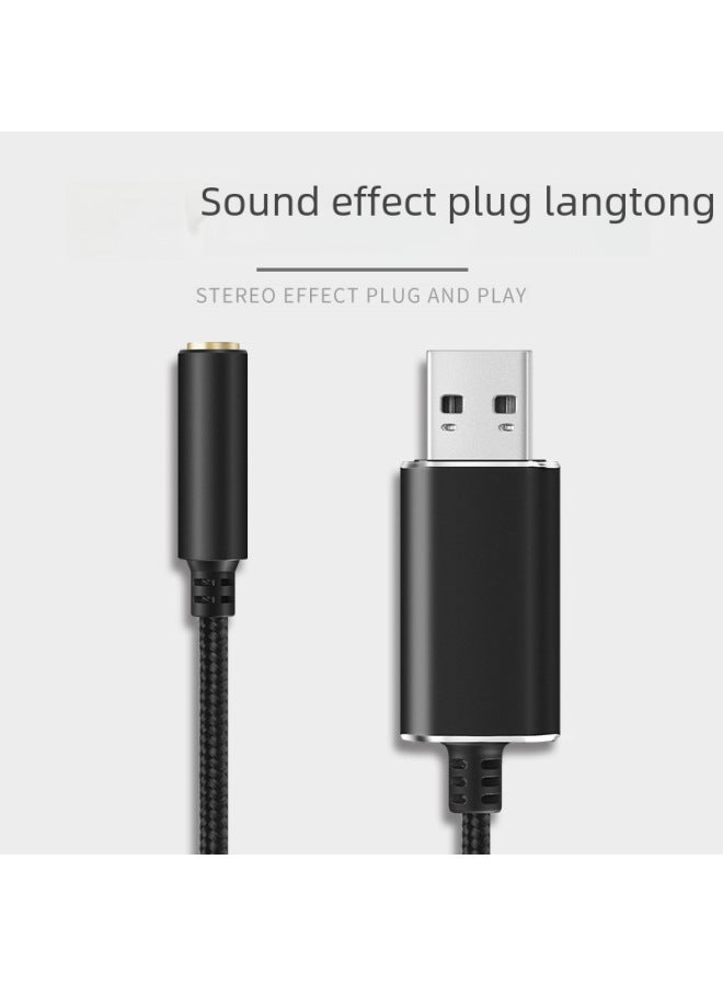 بطاقة صوت USB خارجية للكمبيوتر، ميكروفون سماعة رأس متكامل، لا تحتاج إلى تعريفات، بطاقة صوت مستقلة لأجهزة الكمبيوتر المكتبية والمحمولة - Image 4