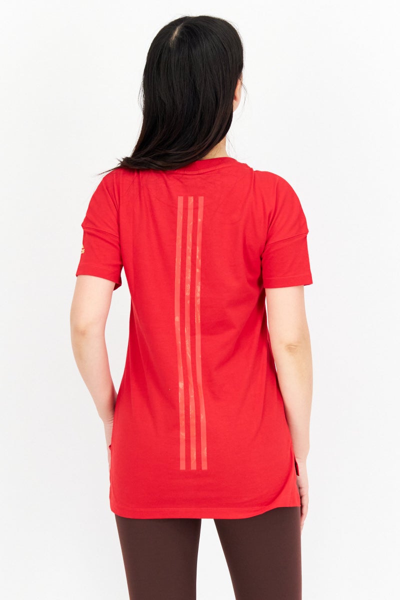 Adidas Women Sportswear Fit Training Top, Red - Image 3