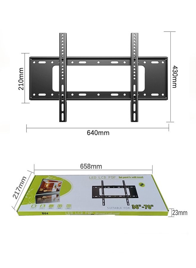Arabest TV Wall Mount Bracket for Most 32-70 Inch TVs Bracket Max VESA 600X400mm Up to 60Kg Black - Image 4