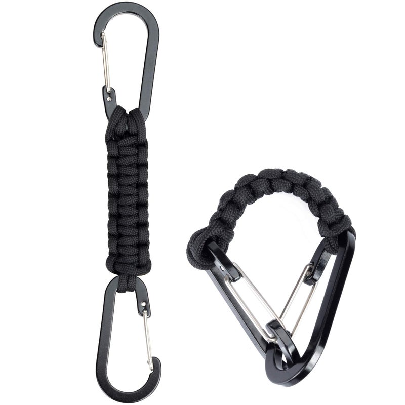EOTW Carabiner Keychain, Small Carabiner Clip with Paracord Keychain Mini Aluminum D Ring Key Organizer - Image 1
