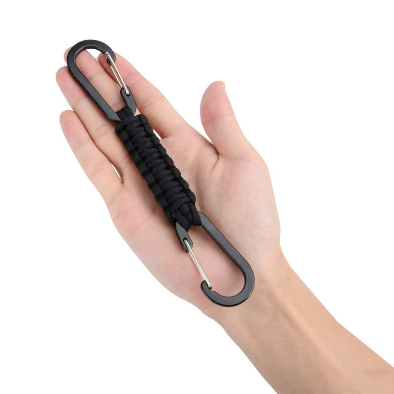 EOTW Carabiner Keychain, Small Carabiner Clip with Paracord Keychain Mini Aluminum D Ring Key Organizer - Image 3