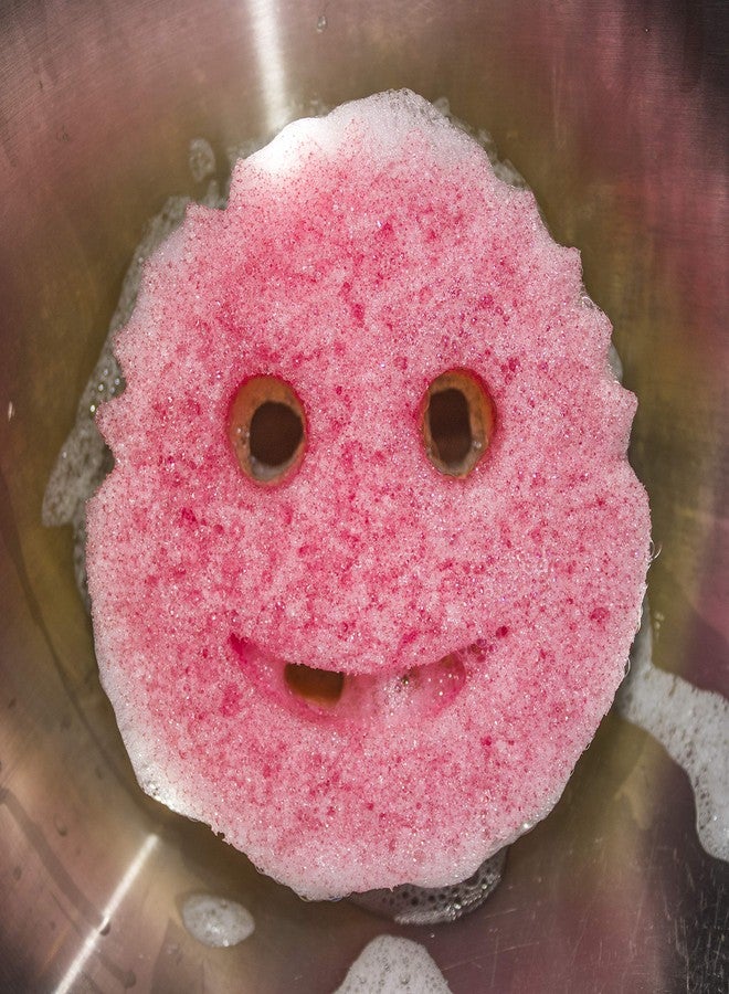 Scrub Daddy Scrub Mommy Dual Sided Cleaning Sponge 3 Pack - Firm Scrubber and Gentle Sponge - Pink - Image 4