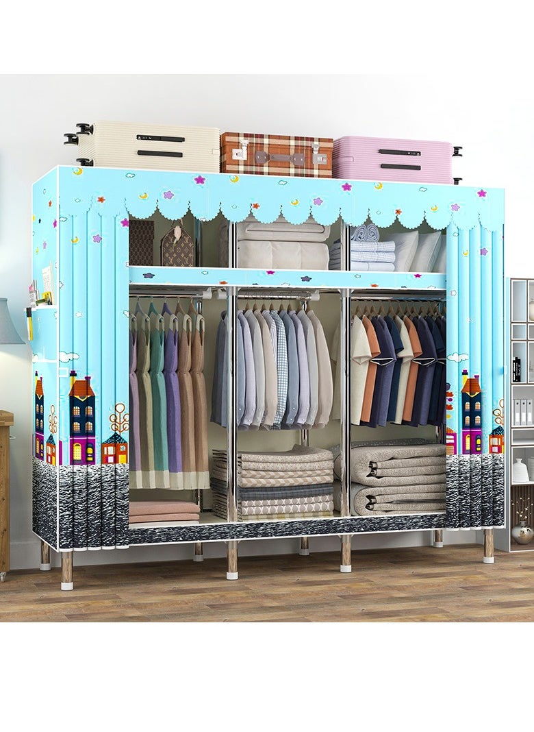 Canvas Wardrobe for Bedroom Portable Wardrobe Shelves Wardrobe Storage Organiser Fabric Wardrobes for Bedroom - pzsku/Z506ED4A74EAA8E2346B1Z/45/_/1702112522/7de8ee7e-fce2-44f2-9d3a-fa7e0d46ca5a