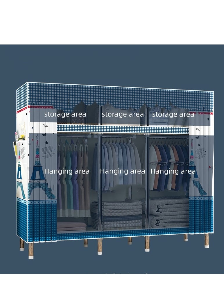 Canvas Wardrobe for Bedroom Portable Wardrobe Shelves Wardrobe Storage Organiser Fabric Wardrobes for Bedroom