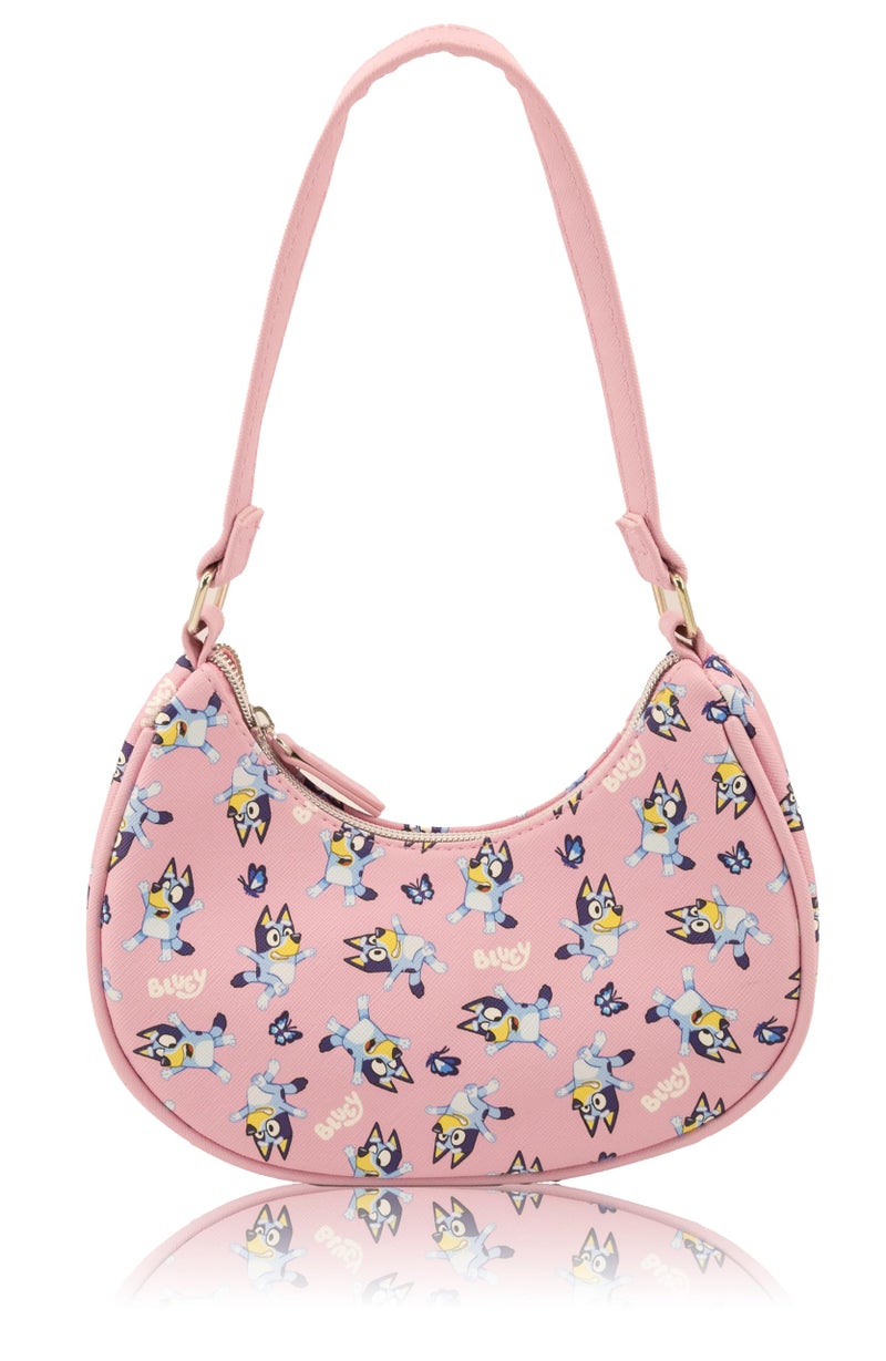 Fast Forward Bluey Hobo Handbag Purse for Girls | Official Crossbody Shoulder Bag with Adjustable Strap | Small PU Leather Toddler Purse, Preschool Handbag, Travel Tote, Everyday Mini Purse for Kids Ages 3+ - Image 3