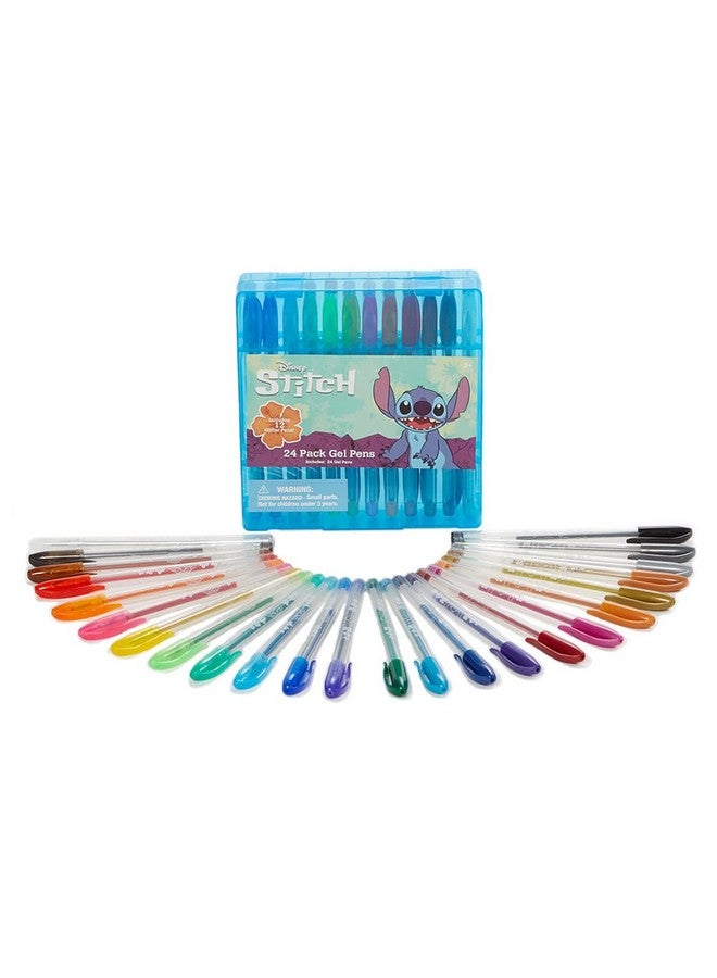 Innovative Designs Disney Lilo And Stitch Gel Pen Set For Kids, 24 Pack With Glitter Gel Pens, Cute Pens For Girls And Boy - Image 1