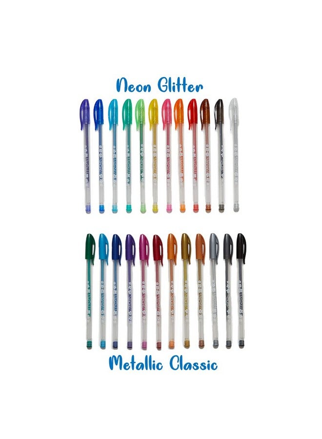 Innovative Designs Disney Lilo And Stitch Gel Pen Set For Kids, 24 Pack With Glitter Gel Pens, Cute Pens For Girls And Boy - Image 3