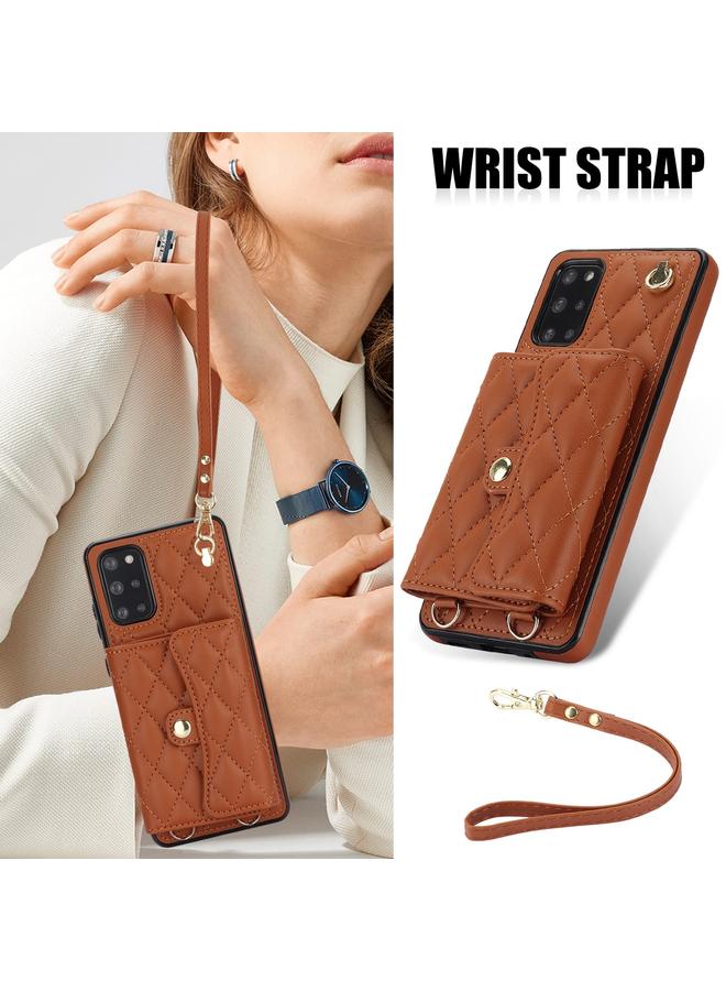 اس-توب جراب هاتف Samsung Galaxy S20 Crossbody Rhombic Horizontal Wallet Leather - Image 2