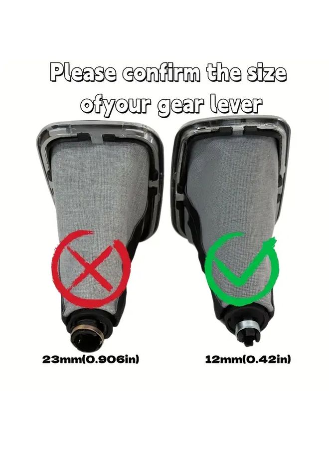 5 Speed Silvery PU Leather Gear Shift Cover Anti Slip Wear Resistant Car Interior Accessory - Image 4