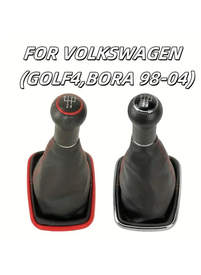 5 Speed Silvery PU Leather Gear Shift Cover Anti Slip Wear Resistant Car Interior Accessory - Image 5