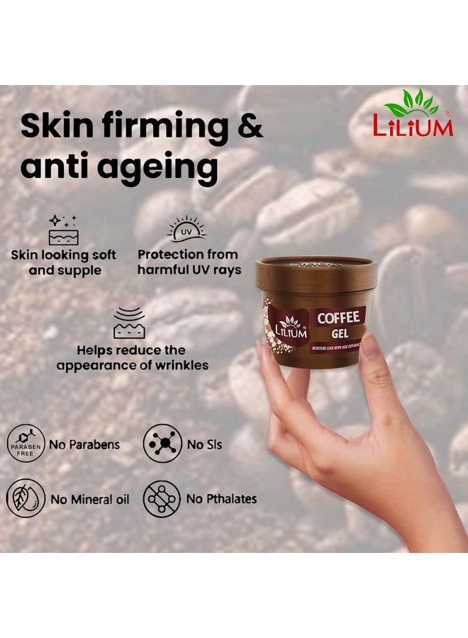 Lilium Coffee Face Gel 100g, Moisturizer Lock With Age Defiance, Extra Glow & Fair Complexion, Women & Men, All Skin Type Paraben & Sulfate Free - Image 3