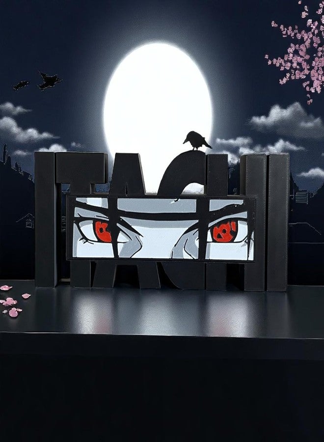 HOBIGO 3D Naruto Theme Itachi Uchiha Logo Table Top | Anime Uchiha Clan Symbol Showpiece | Akatsuki Desk Decor for Naruto Fans & Collectors - Image 2