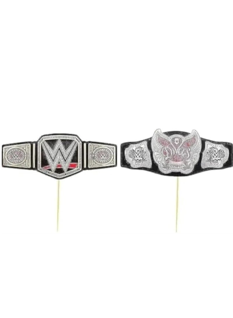WWE Belts Cake Decoration Cupcake Toppers for birthday or baby shower - 12 Pcs set 