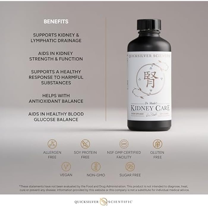 Quicksilver Scientific Kidney Care - Kidney Cleanse & Lymphatic Drainage Supplements - Astragaloside IV Extract, Zhu Ling, Goldenrod, Ferulic Acid, He Shou Wu & Dandelion Leaf (3.38oz / 100ml) - Image 4