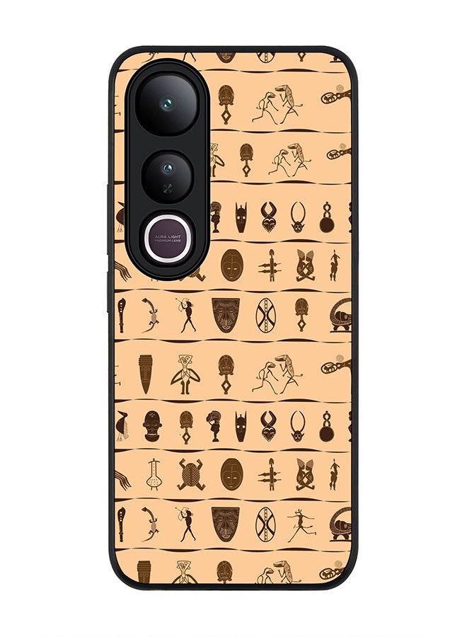 Stylizedd For vivo V50 Lite Case,Slim fit Camera Protection, Shockproof Thin Phone cover  - Tribal Hieroglyphics