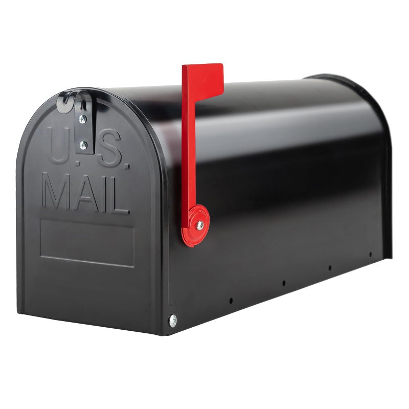 GIGYES Mailboxes for Outside Post Mount, Black Metal Mailbox, Standard Size, 20 x 8.7 x 6.7 Inches - Image 1