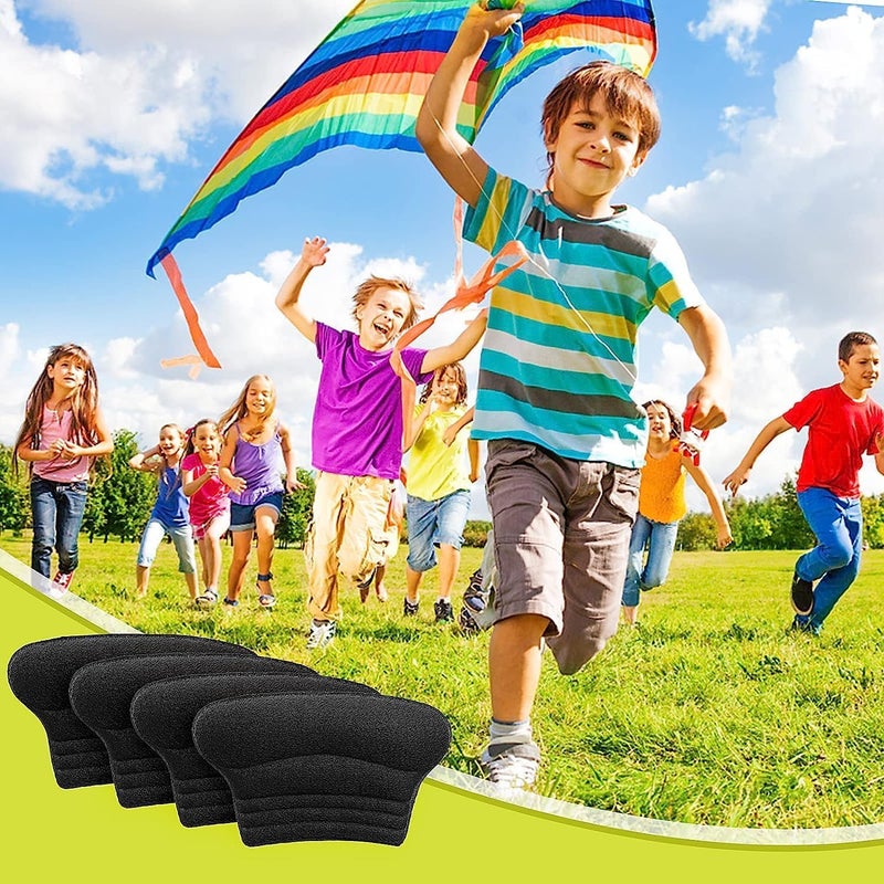 ChicAbode Kids Heel Grips 4 Pieces Self-Adhesive Heel Cushion Add Volume to Too Large Shoe InsertsPrevent Skin Rubbing and Blister Shoe Fit for Toddlers Girls and Boys Women (Black) - Image 4