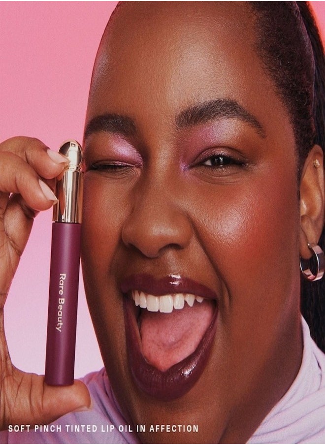Rare Beauty "Rare Beauty by Selena Gomez Soft Pinch Tinted Lip Oil Stain - Affection - (Muted Berry, 3ml) - Hydrating, Lightweight, and Long-Lasting Lip Tint with a Glossy Finish"  - Image 3