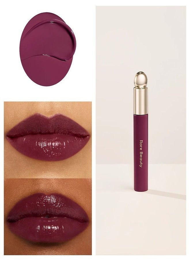 Rare Beauty "Rare Beauty by Selena Gomez Soft Pinch Tinted Lip Oil Stain - Affection - (Muted Berry, 3ml) - Hydrating, Lightweight, and Long-Lasting Lip Tint with a Glossy Finish"  - Image 4