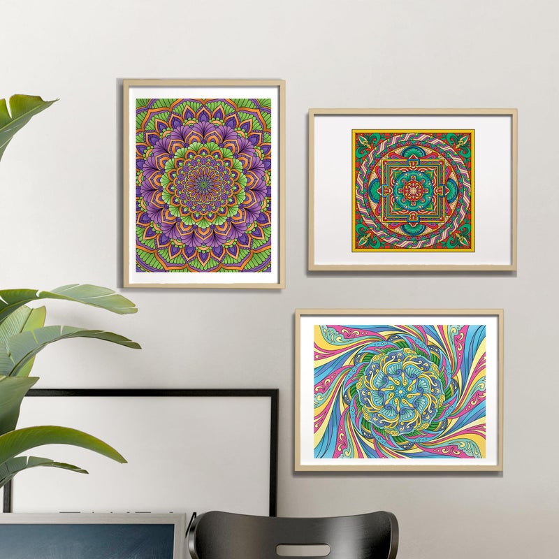 ColorIt Mandalas Volume IV Spiral Bound Adult Coloring Book with 50 Mandala Patterns for Relaxation and Stress Relief - Includes Perforated Pages, Thick Paper, Hardback Covers, and Blotter Page - Image 5
