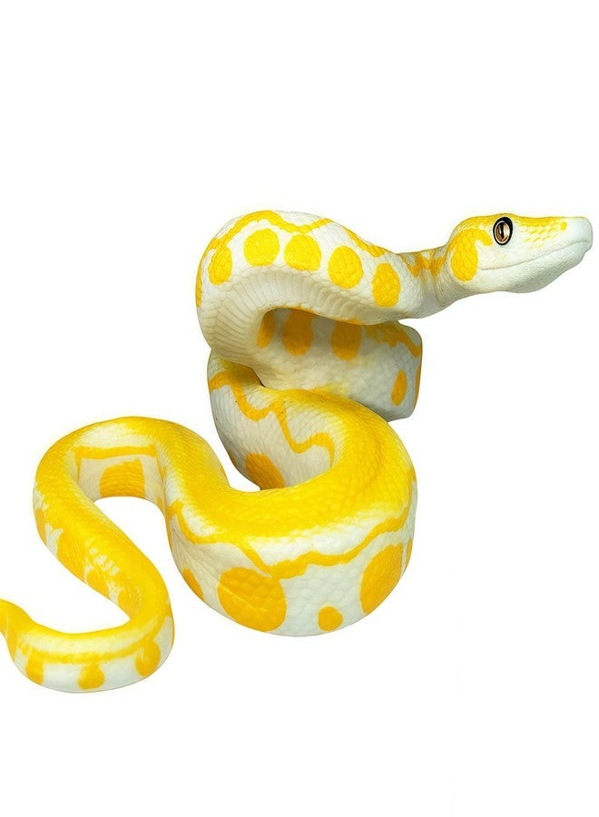 Higherbros Realistic Fake Snake Toy Rubber Gag Toys- Python Snake Action Figure for Halloween Prank Props, Fake Snake Scare Birds and Squirrels, Boa Constrictor Figurine Scary Prank Toys for Kids - Image 1